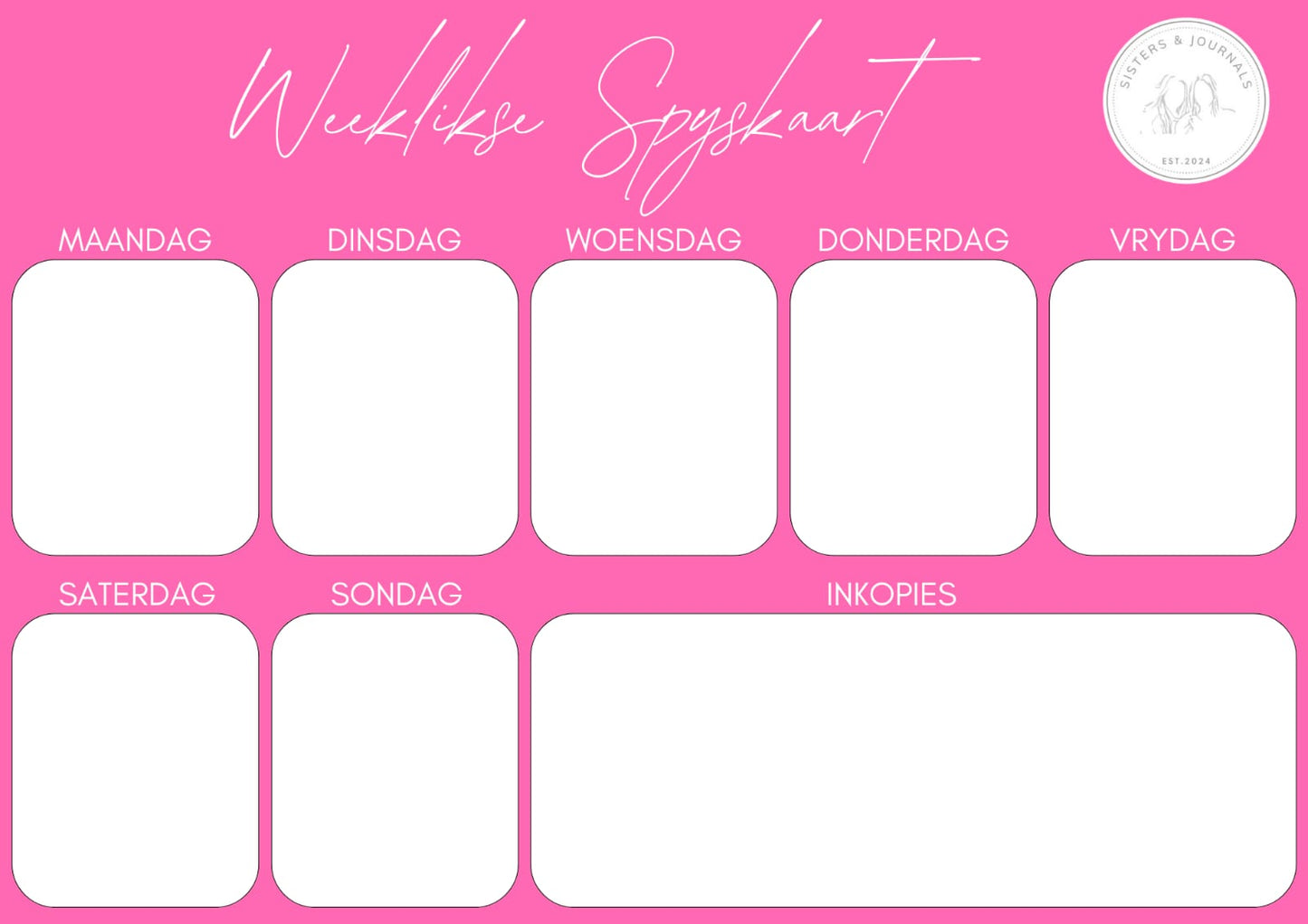 Magnetic Weekly Meal Planner