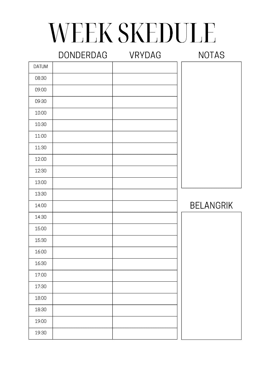 Onderwyser Beplanner 2026 - A4
