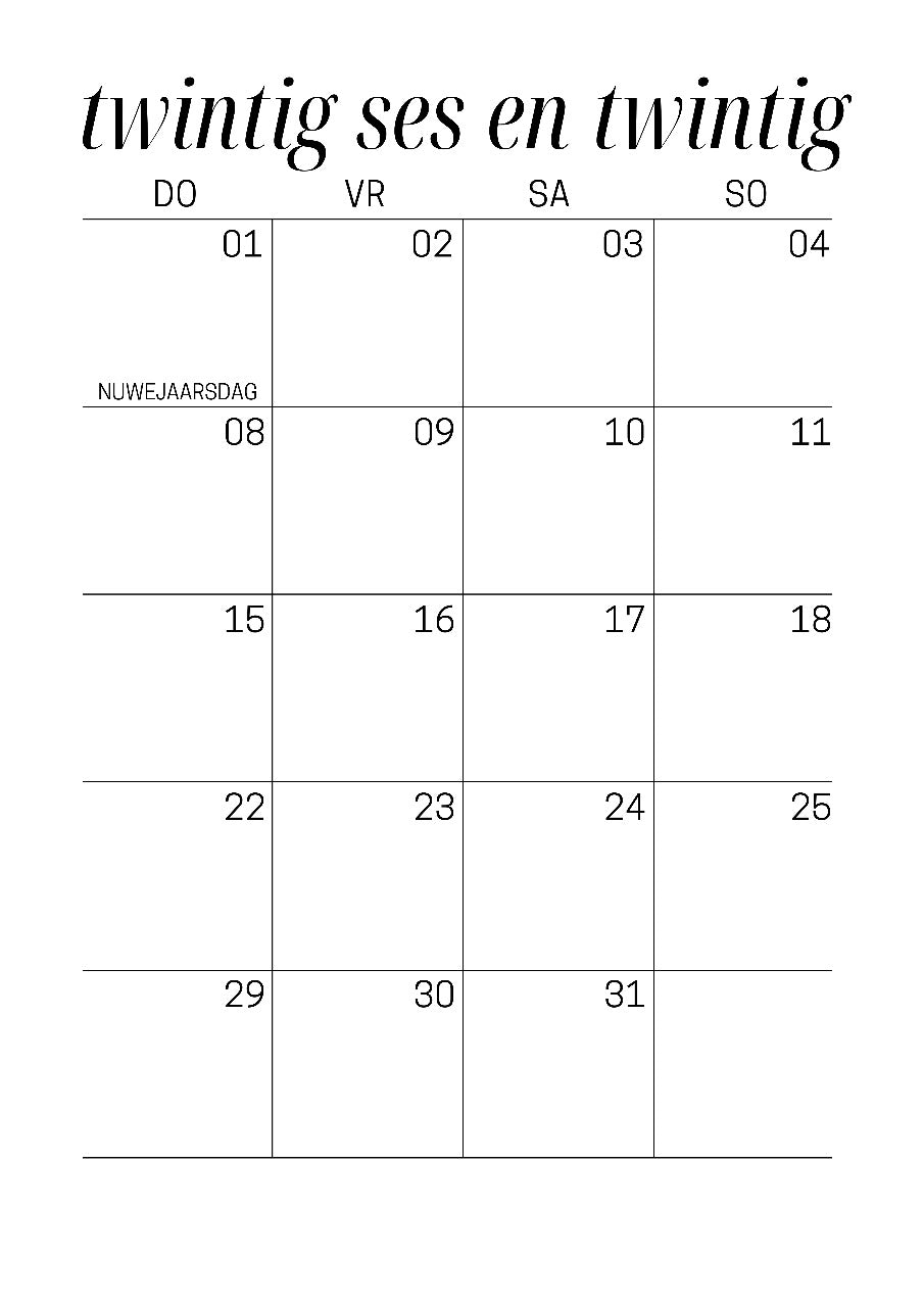 Onderwyser Beplanner 2026 - A4