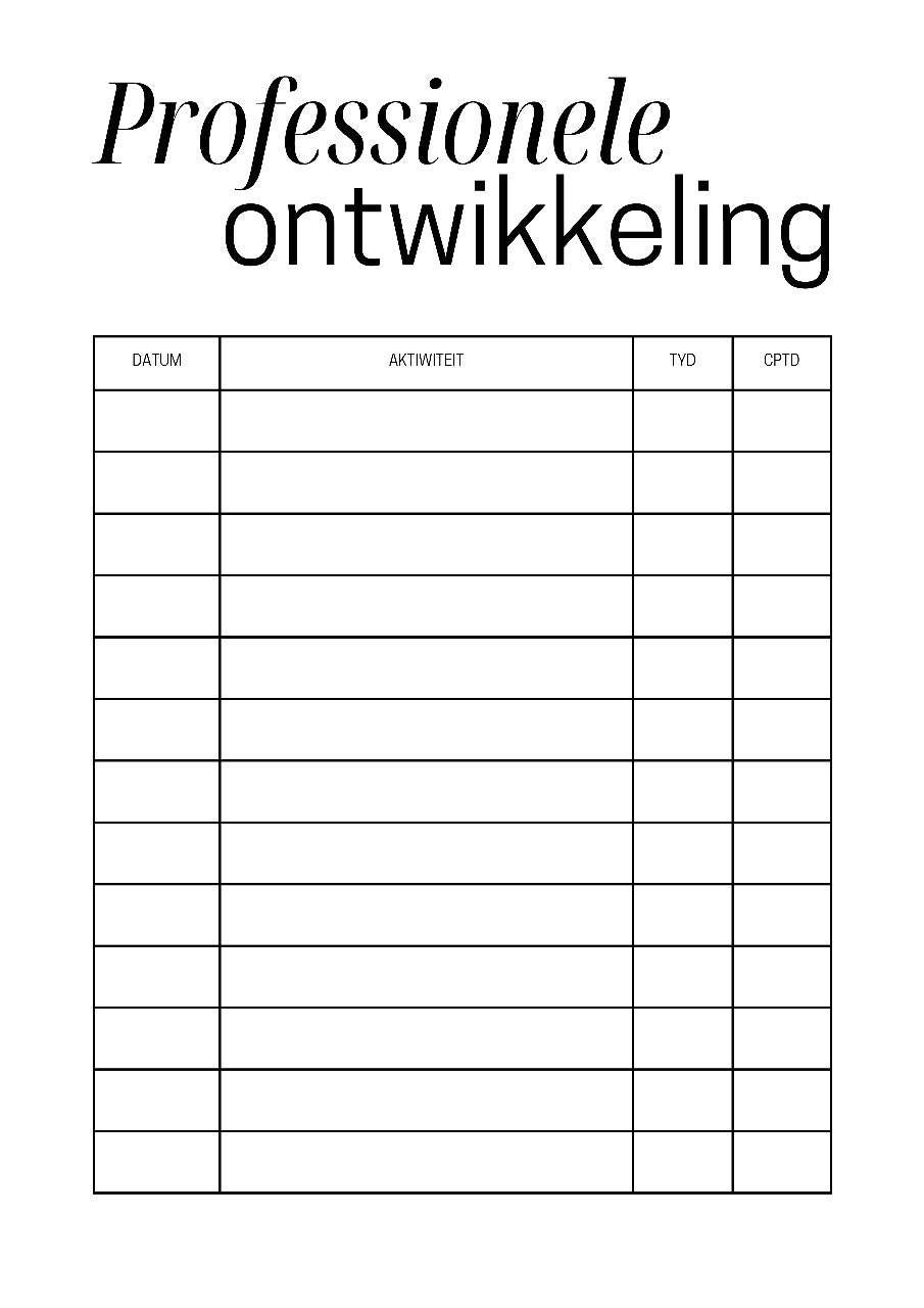 Onderwyser Beplanner 2026 - A4