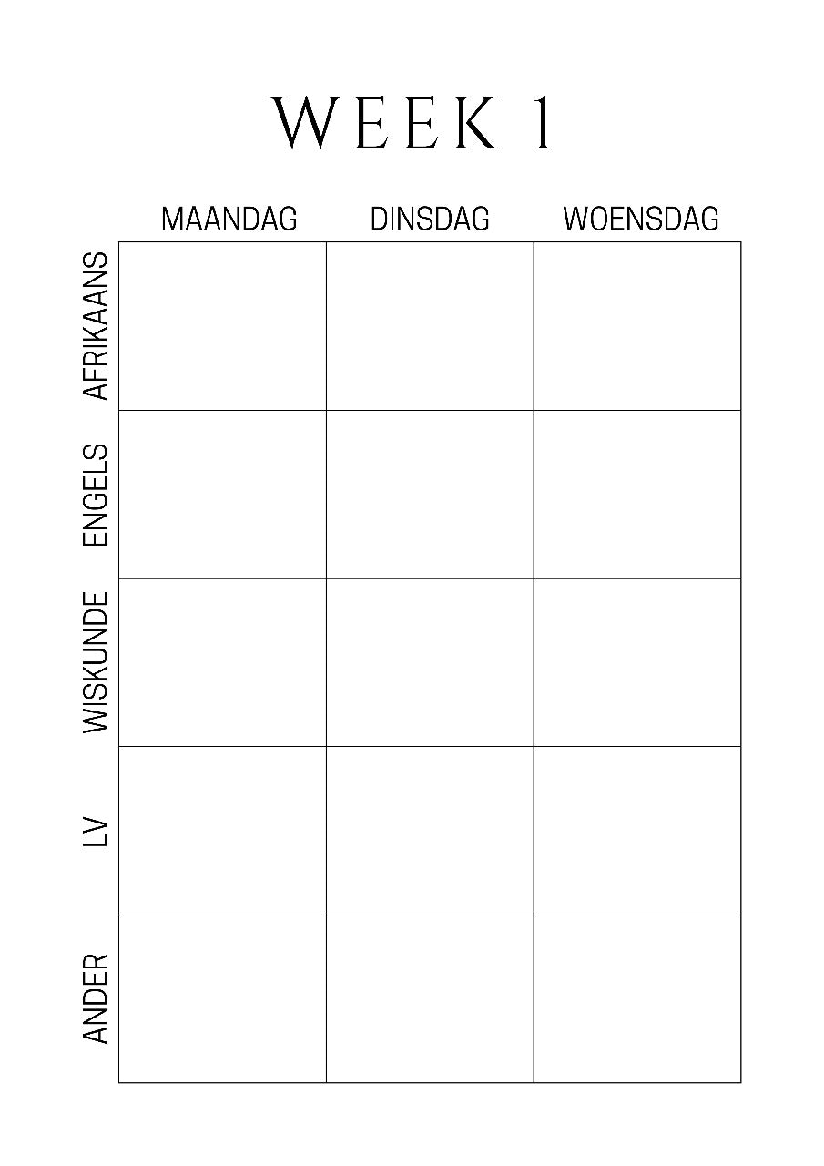 Juffrou Beplanners 2026 - A4 (Gr R tot 3)