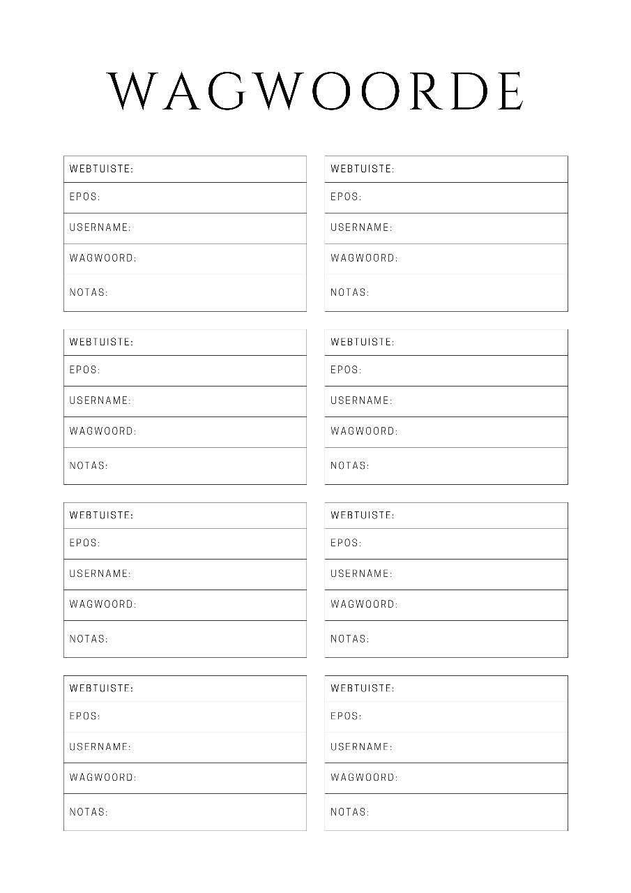 Daycare / Dagsorg Beplanners 2026 (Kleuterskool - Gr RR)
