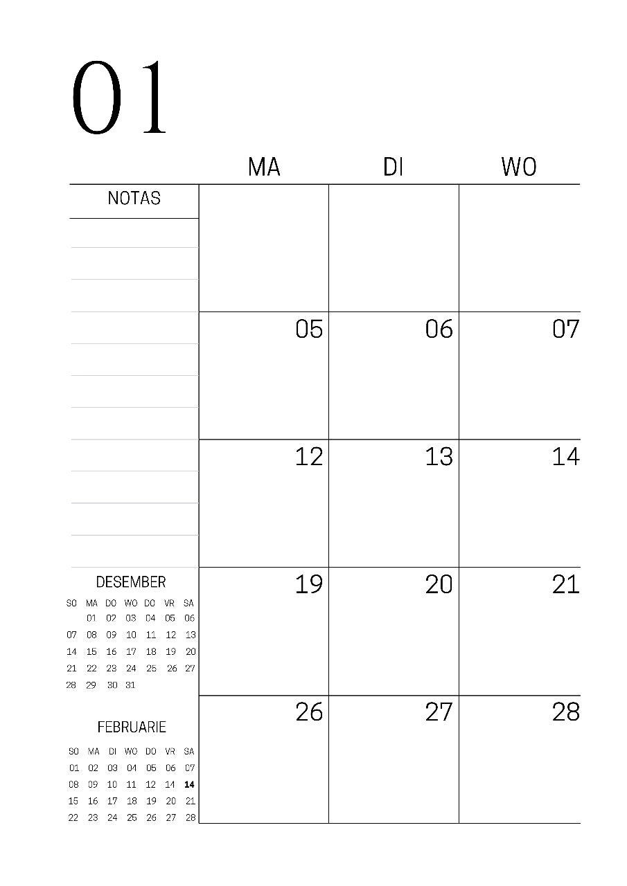 Daycare / Dagsorg Beplanners 2026 (Kleuterskool - Gr RR)