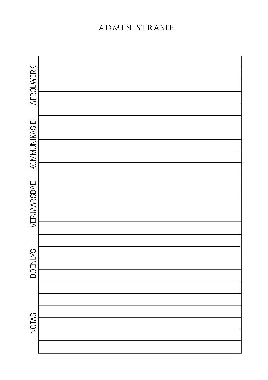 Daycare / Dagsorg Beplanners 2026 (Kleuterskool - Gr RR)