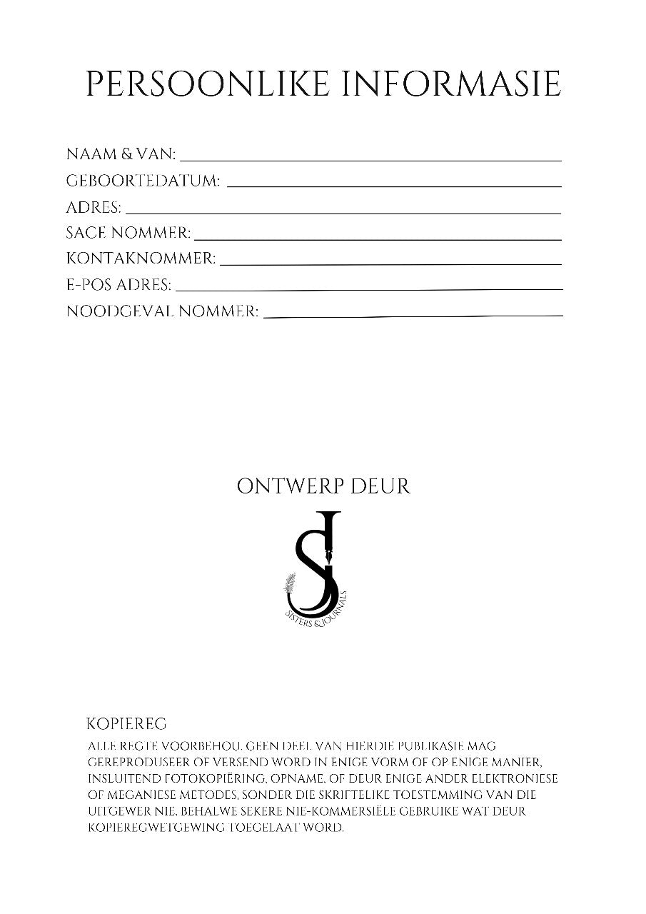 Daycare / Dagsorg Beplanners 2026 (Kleuterskool - Gr RR)