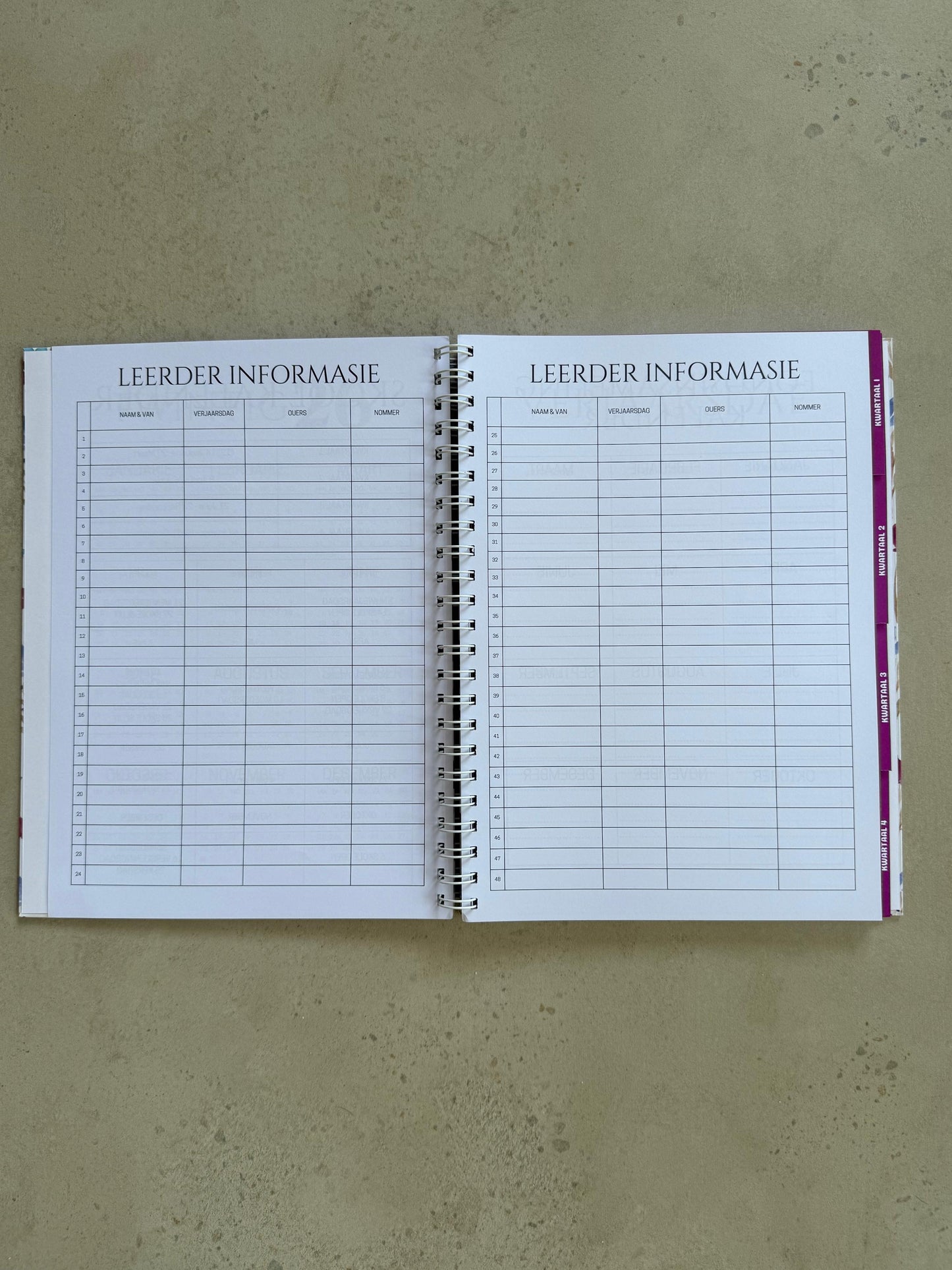 Juffrou Beplanners 2026 - A4 (Gr R tot 3)